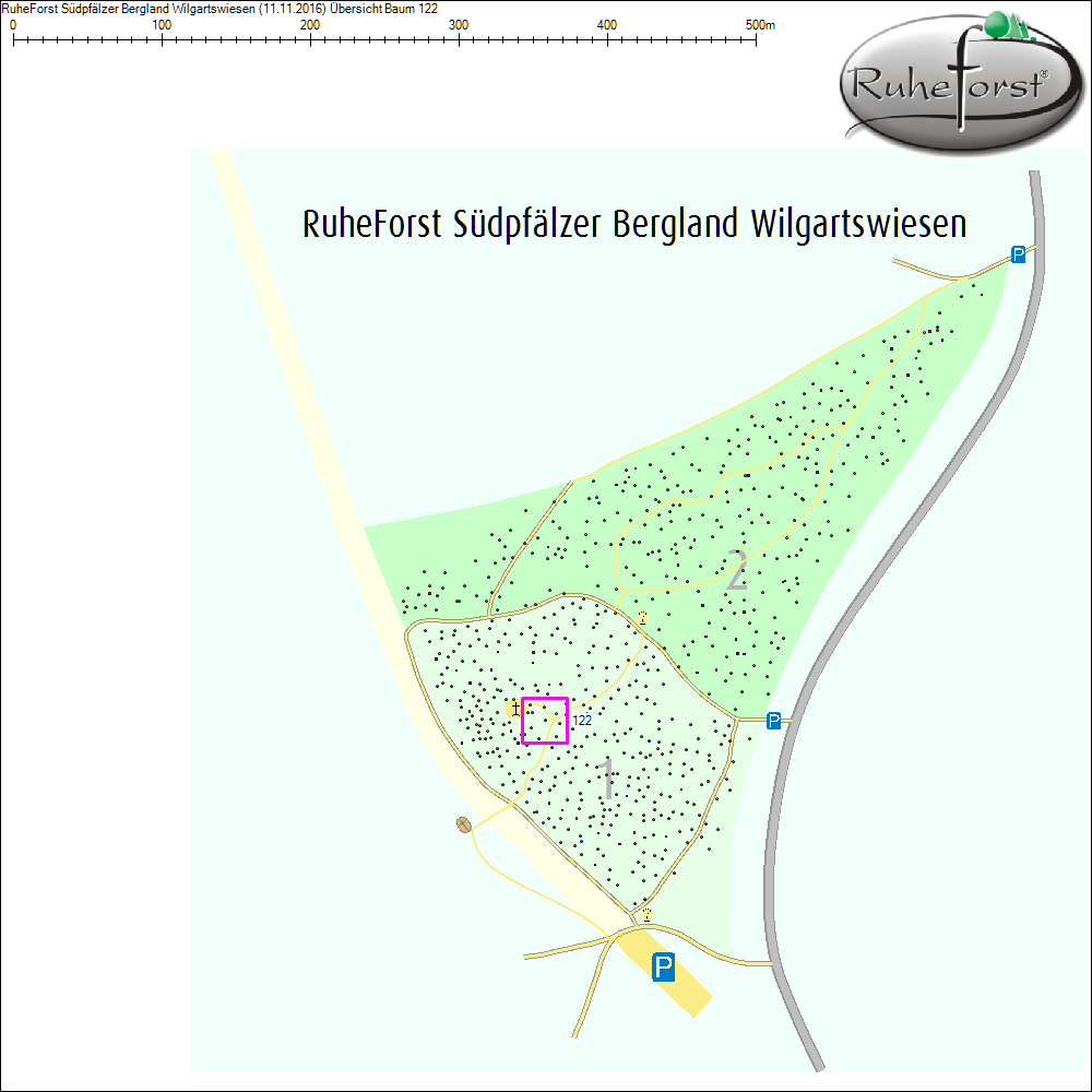 Übersichtskarte zu Baum 122