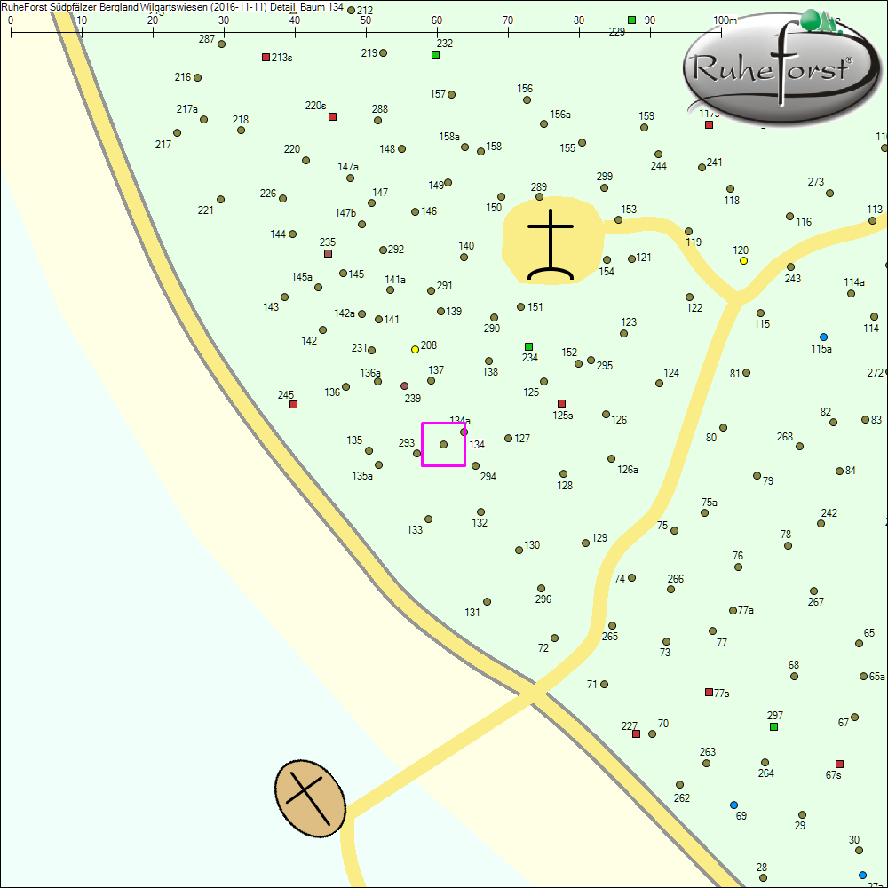 Detailkarte zu Baum 134