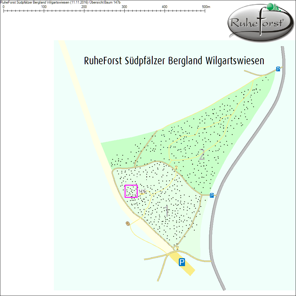 Übersichtskarte zu Baum 147b