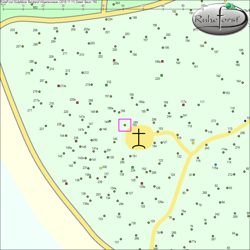 Detailkarte zu Baum 150