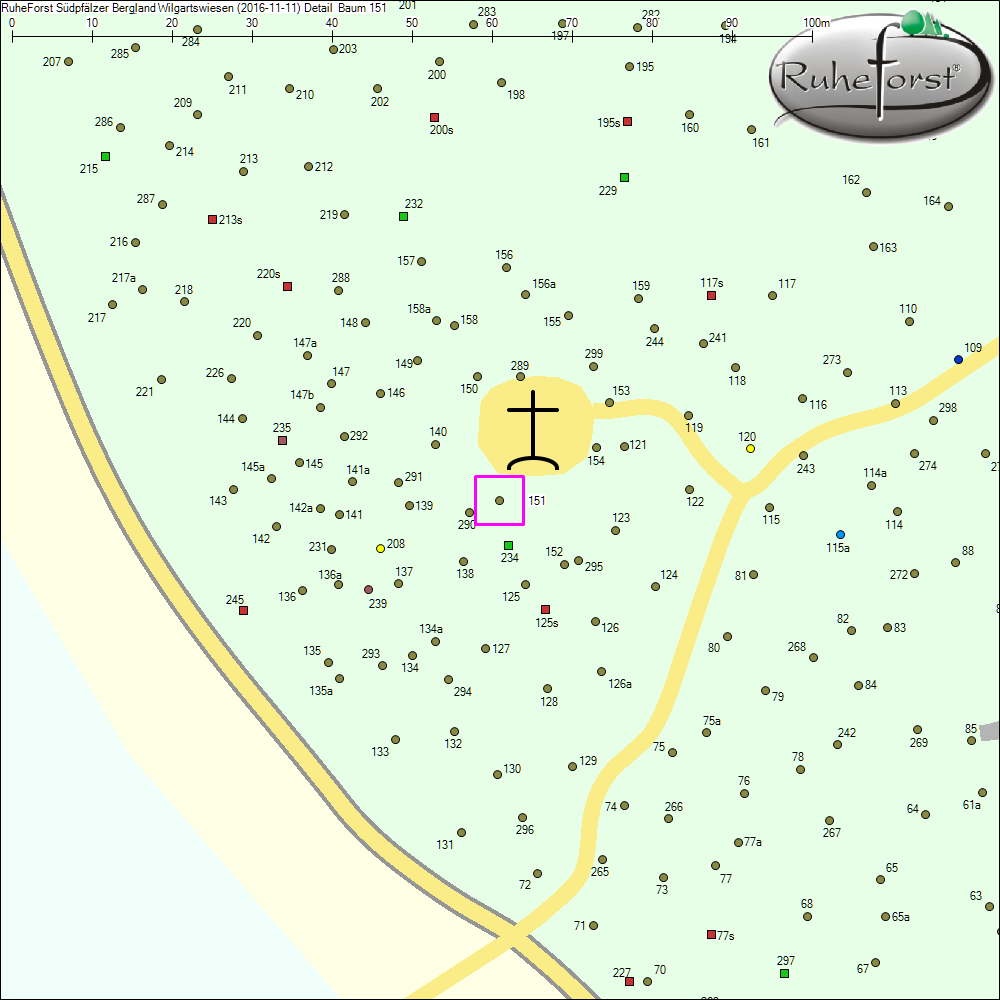 Detailkarte zu Baum 151