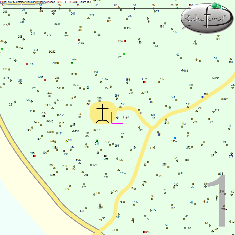 Detailkarte zu Baum 154