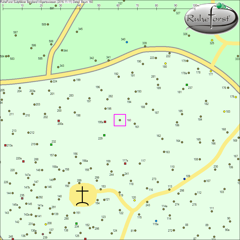 Detailkarte zu Baum 160