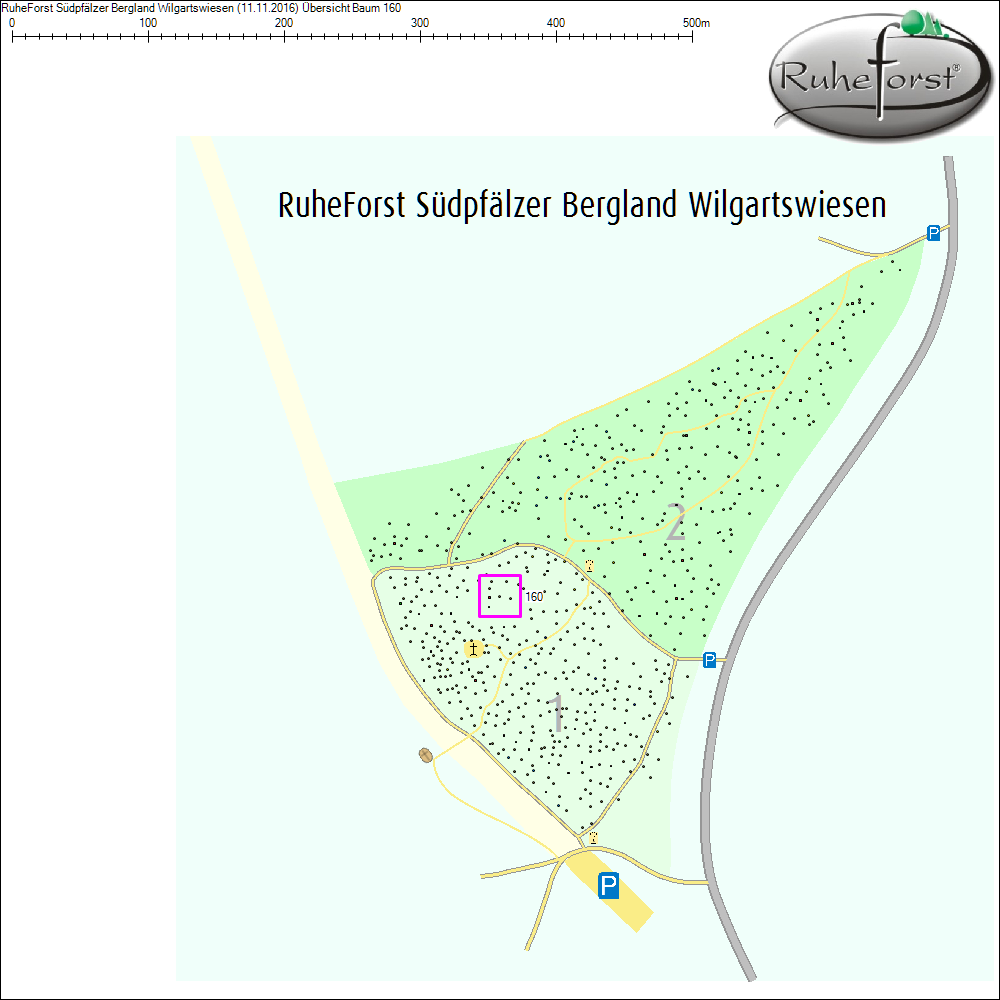 Übersichtskarte zu Baum 160