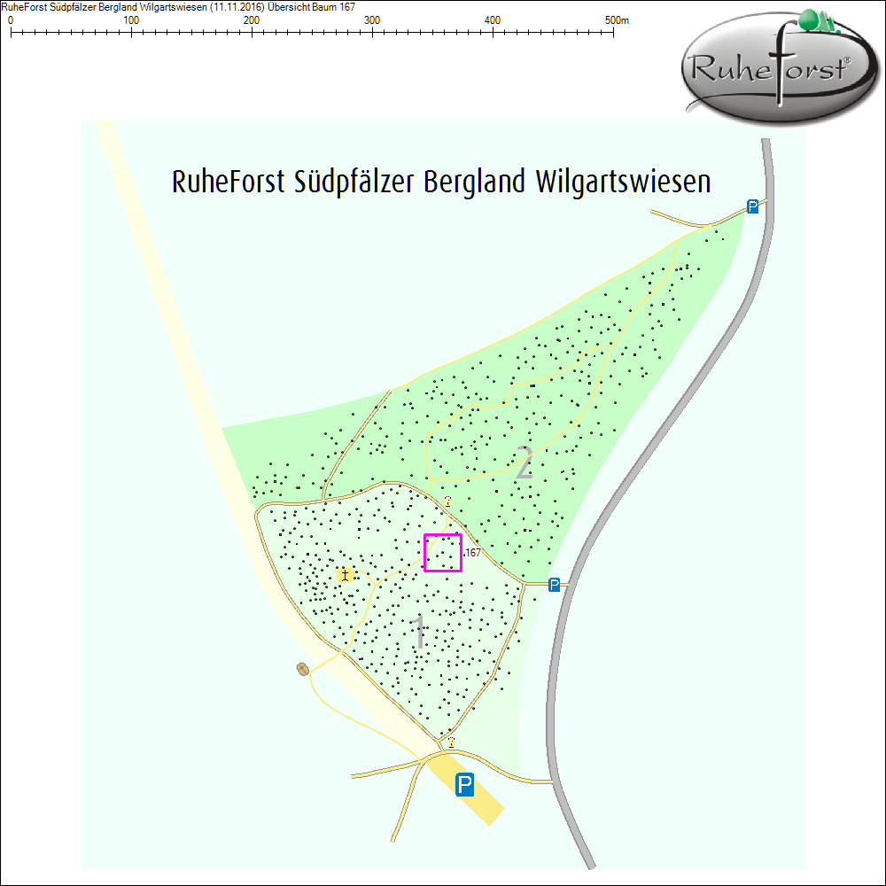 Übersichtskarte zu Baum 167