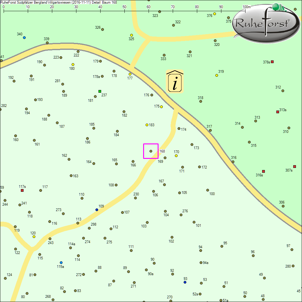 Detailkarte zu Baum 168