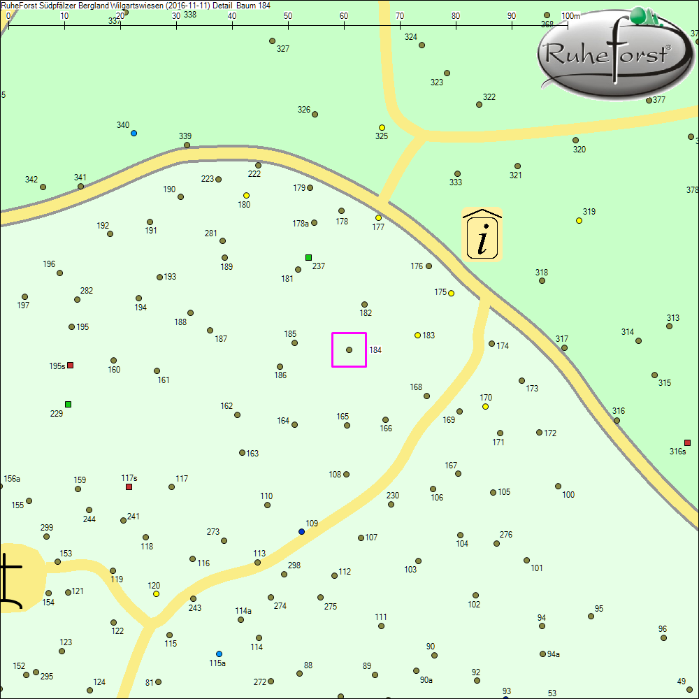 Detailkarte zu Baum 184
