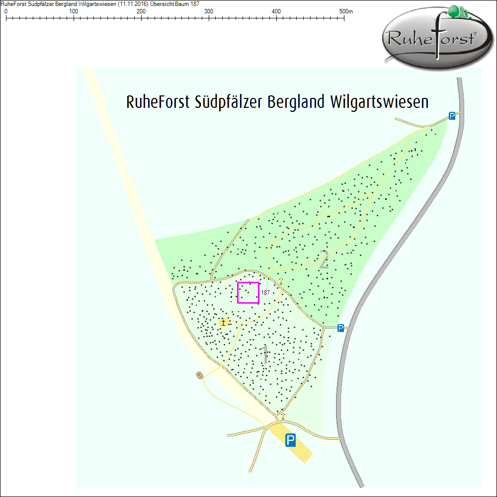 Übersichtskarte zu Baum 187