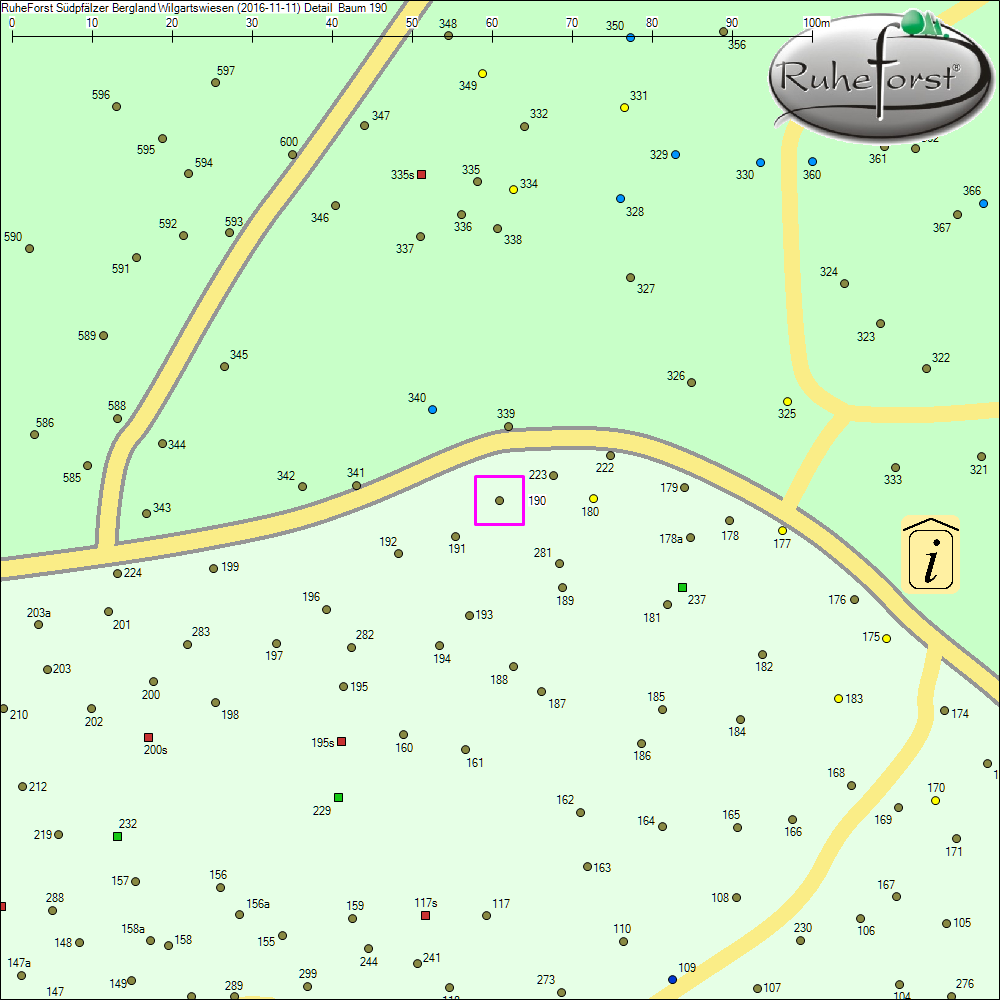 Detailkarte zu Baum 190