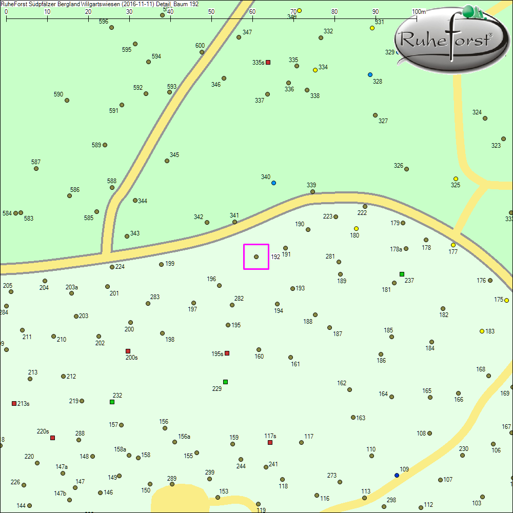 Detailkarte zu Baum 192