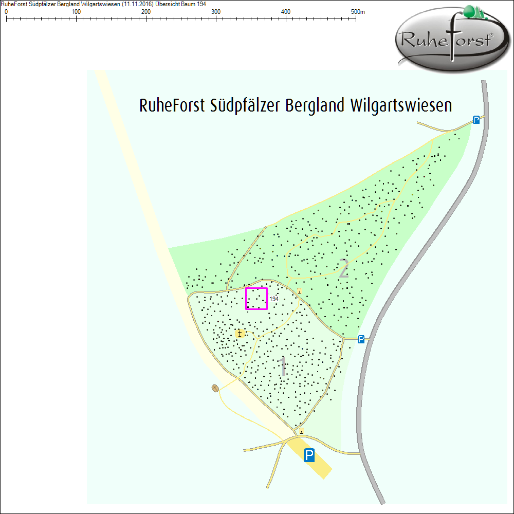 Übersichtskarte zu Baum 194
