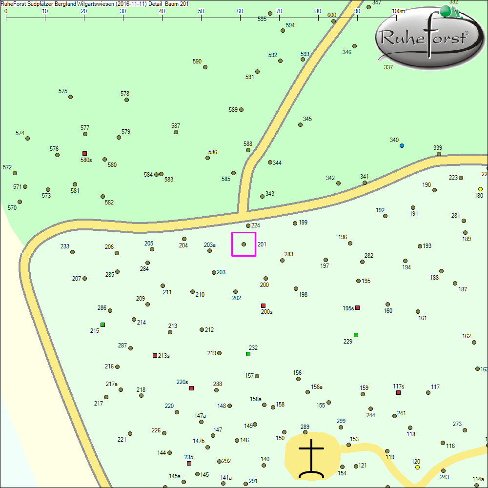 Detailkarte zu Baum 201