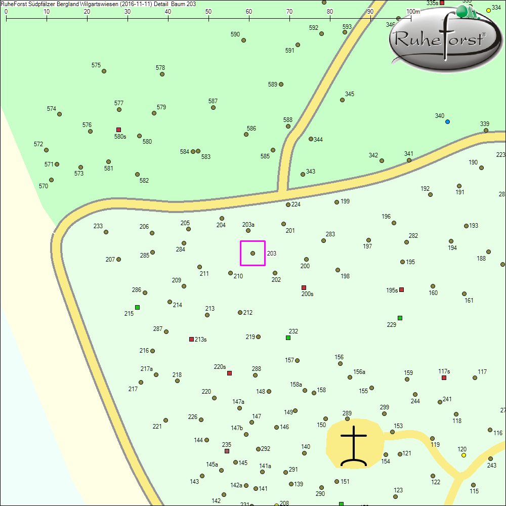 Detailkarte zu Baum 203