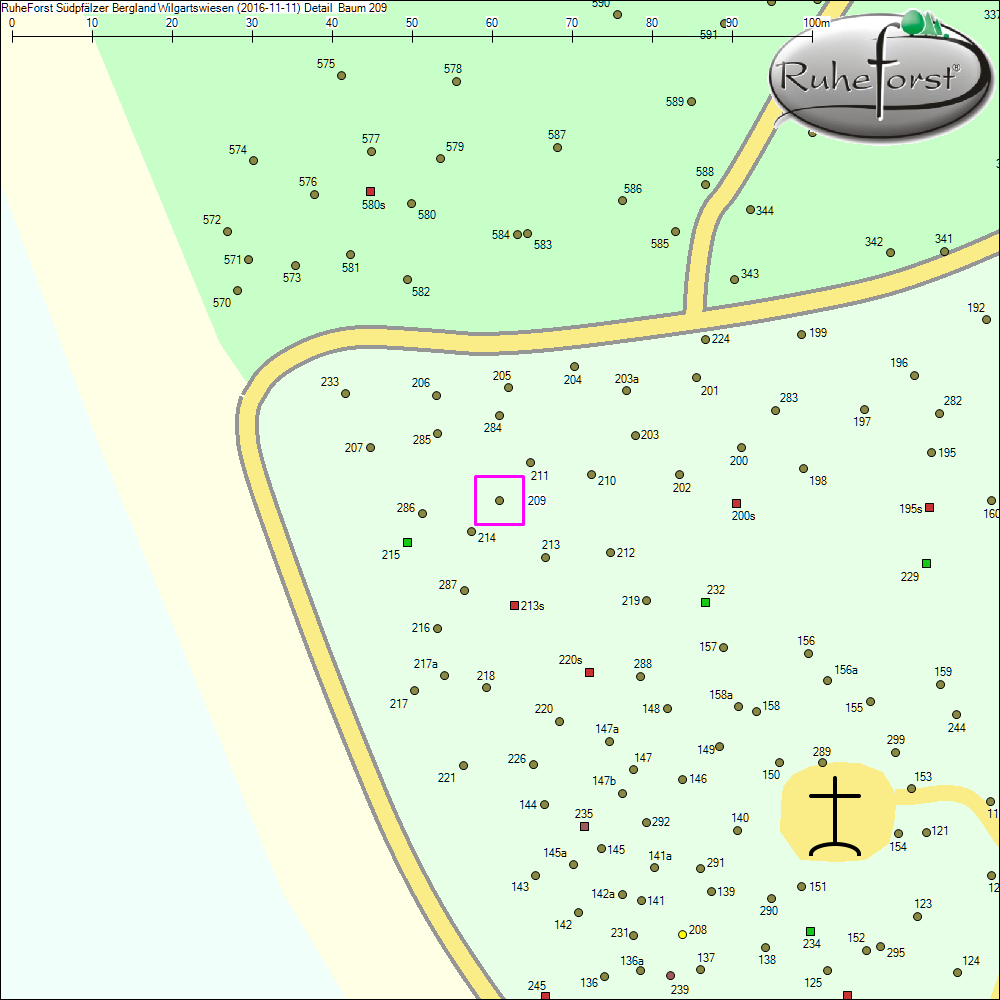 Detailkarte zu Baum 209