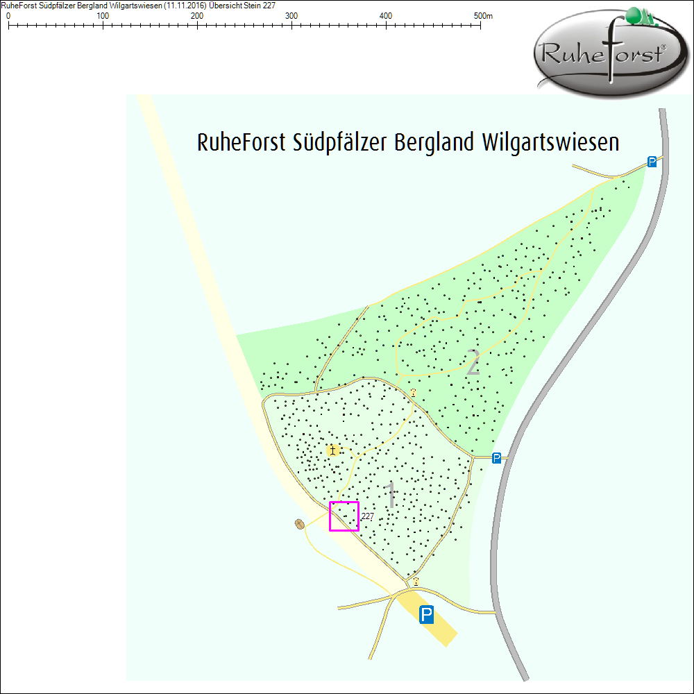Übersichtskarte zu Stein 227
