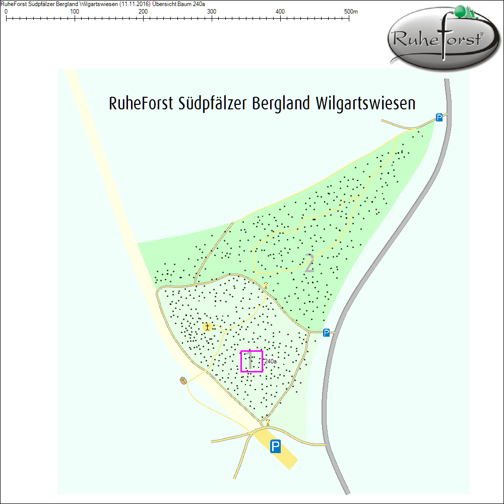 Übersichtskarte zu Baum 240a