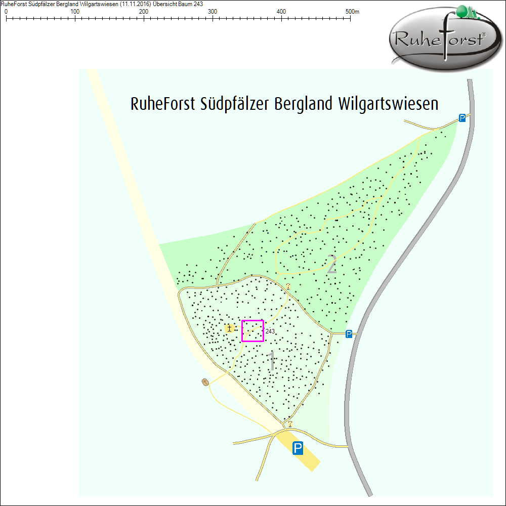 Übersichtskarte zu Baum 243
