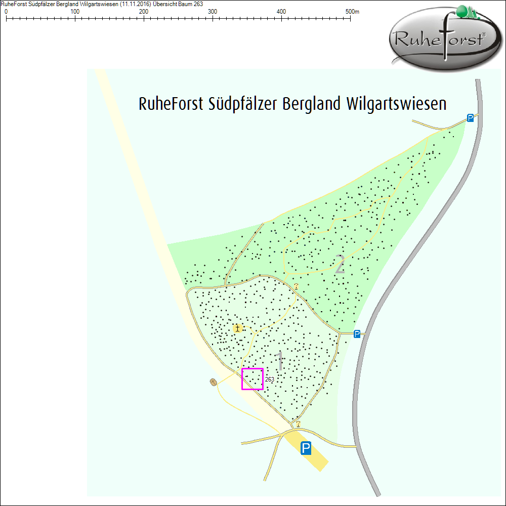 Übersichtskarte zu Baum 263