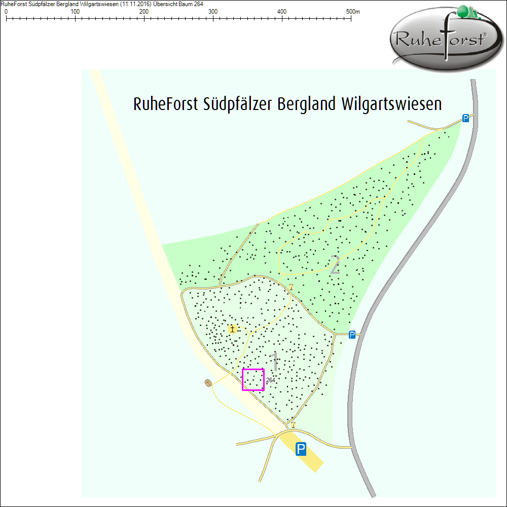 Übersichtskarte zu Baum 264