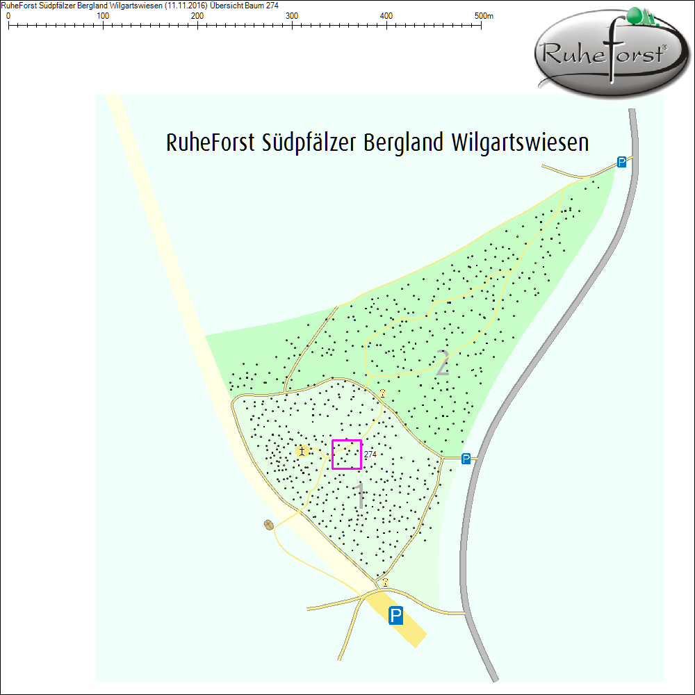 Übersichtskarte zu Baum 274