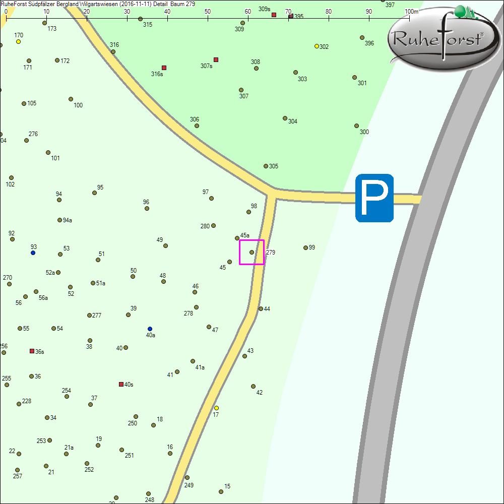Detailkarte zu Baum 279
