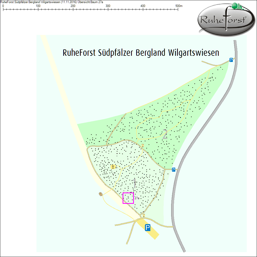 Übersichtskarte zu Baum 27a