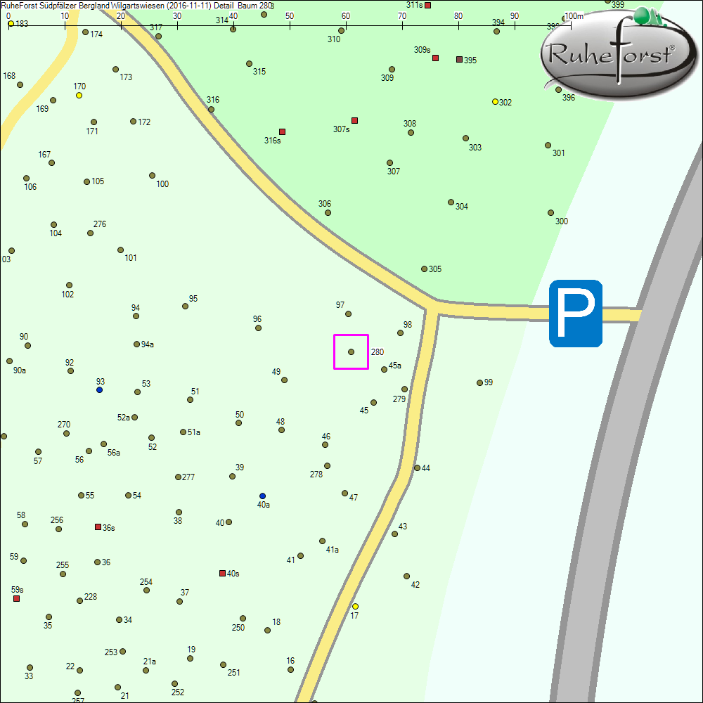 Detailkarte zu Baum 280