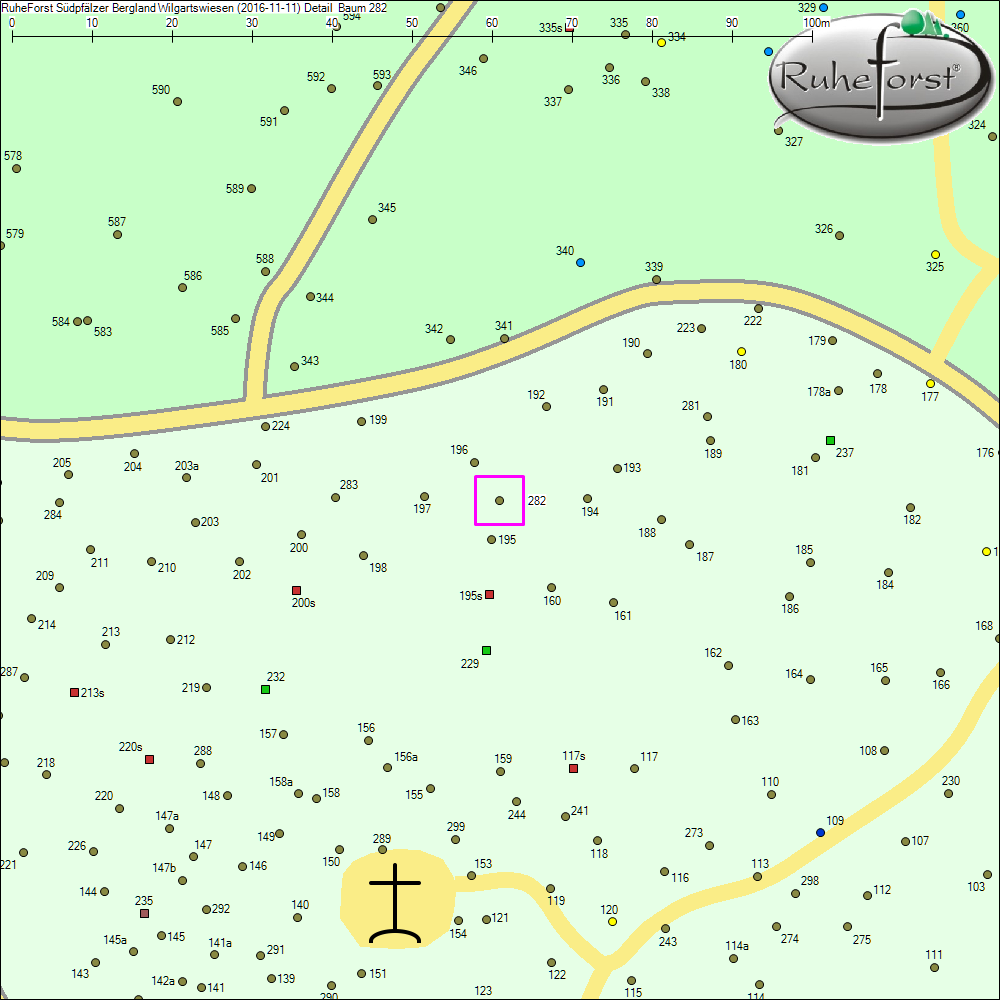 Detailkarte zu Baum 282