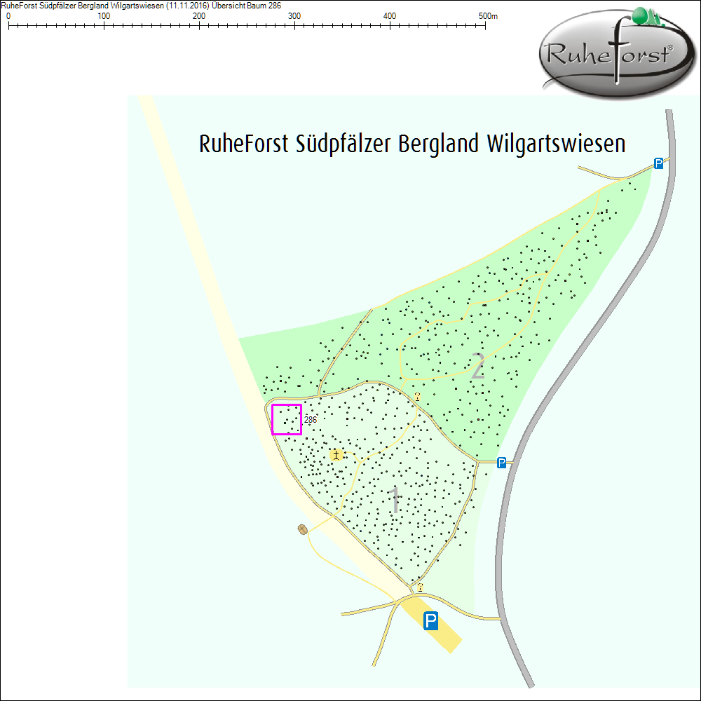 Übersichtskarte zu Baum 286