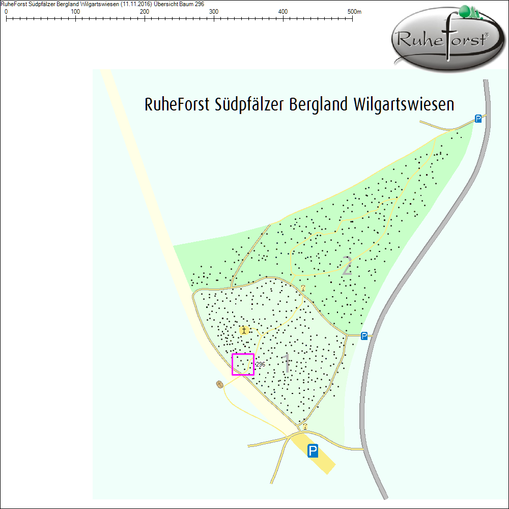 Übersichtskarte zu Baum 296