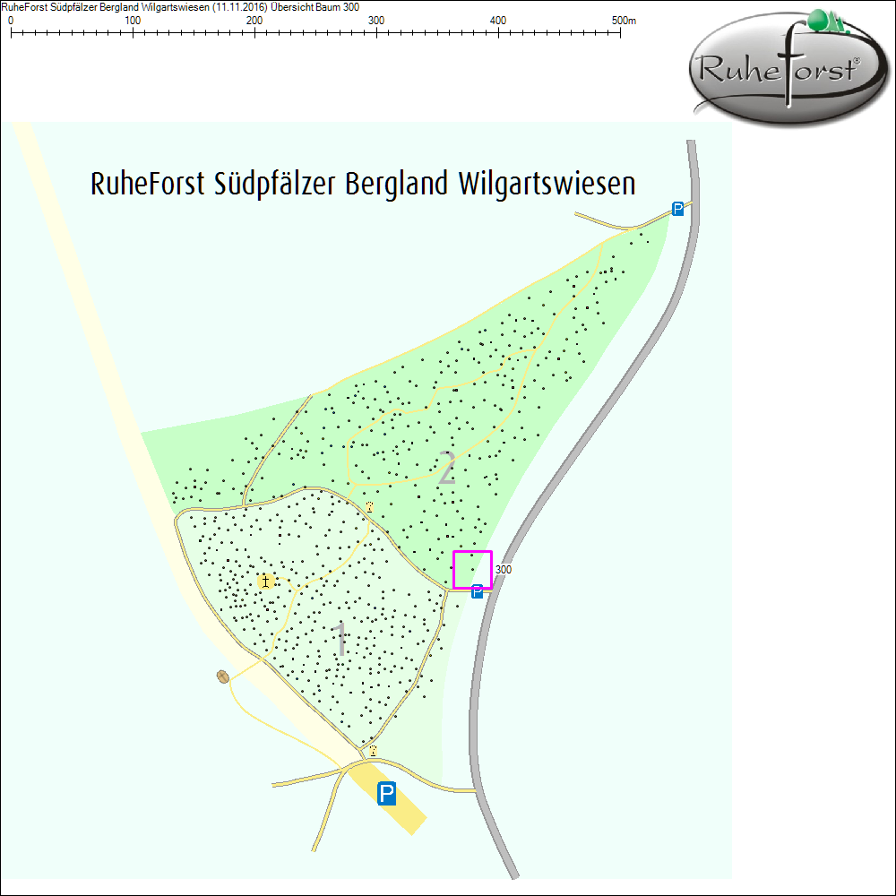 Übersichtskarte zu Baum 300