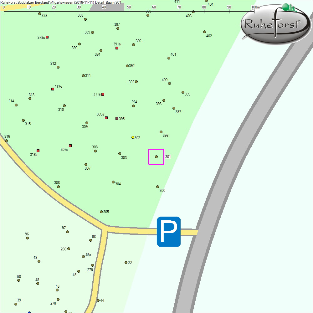 Detailkarte zu Baum 301