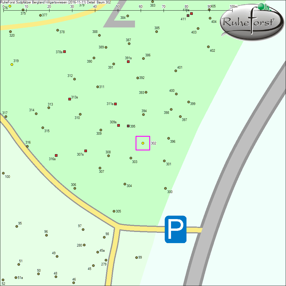 Detailkarte zu Baum 302