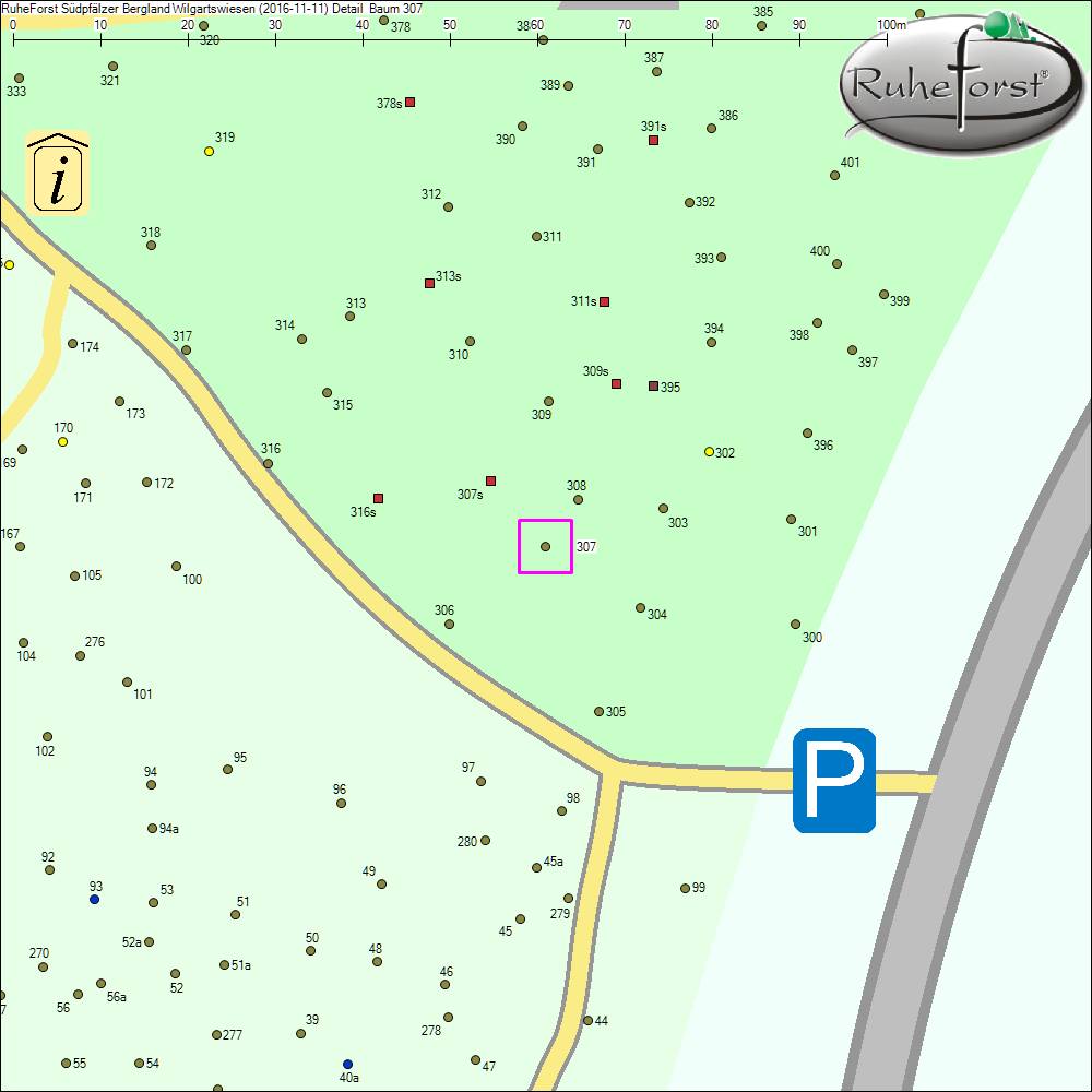 Detailkarte zu Baum 307