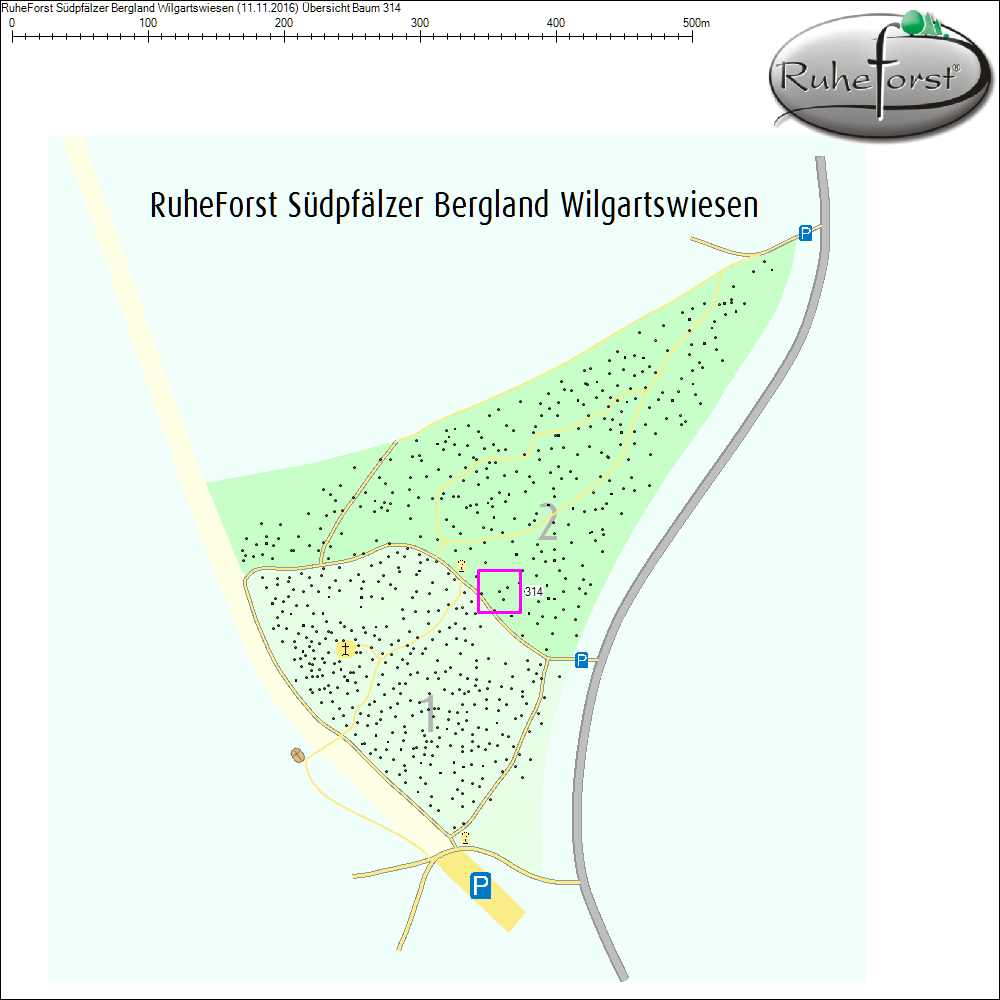 Übersichtskarte zu Baum 314