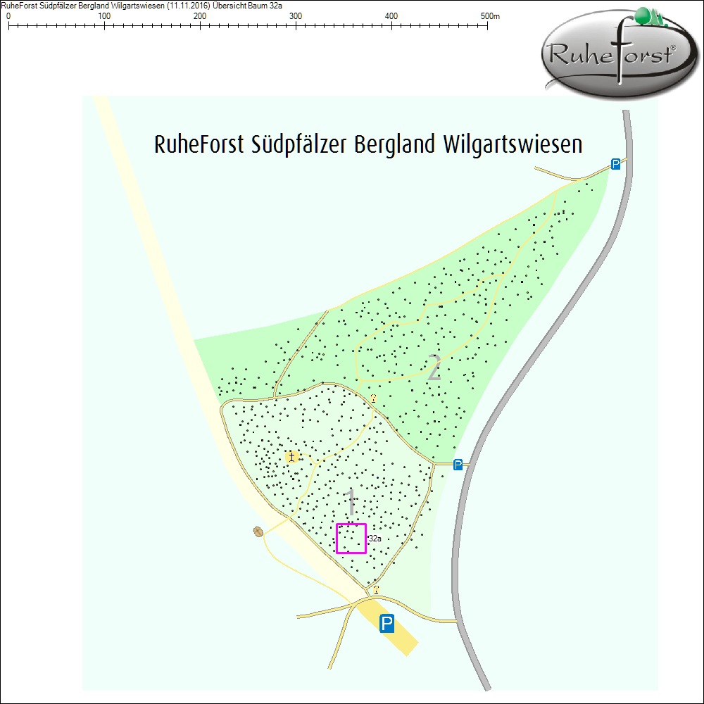 Übersichtskarte zu Baum 32a