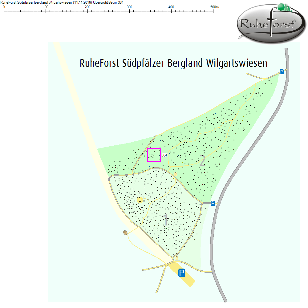 Übersichtskarte zu Baum 334