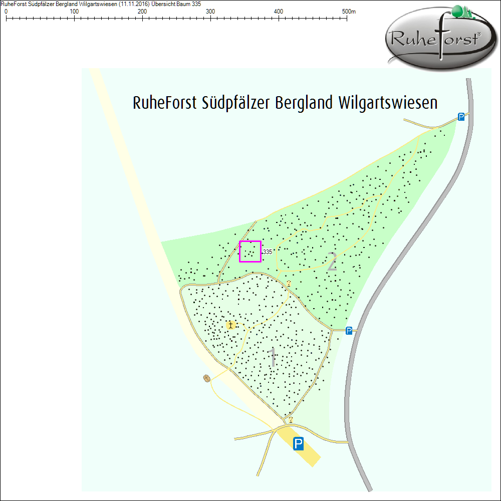 Übersichtskarte zu Baum 335