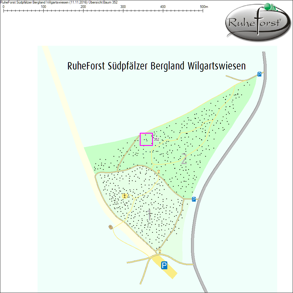 Übersichtskarte zu Baum 352