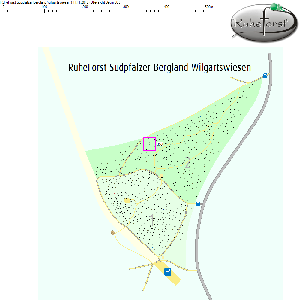Übersichtskarte zu Baum 353