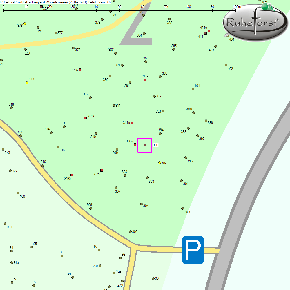 Detailkarte zu Stein 395