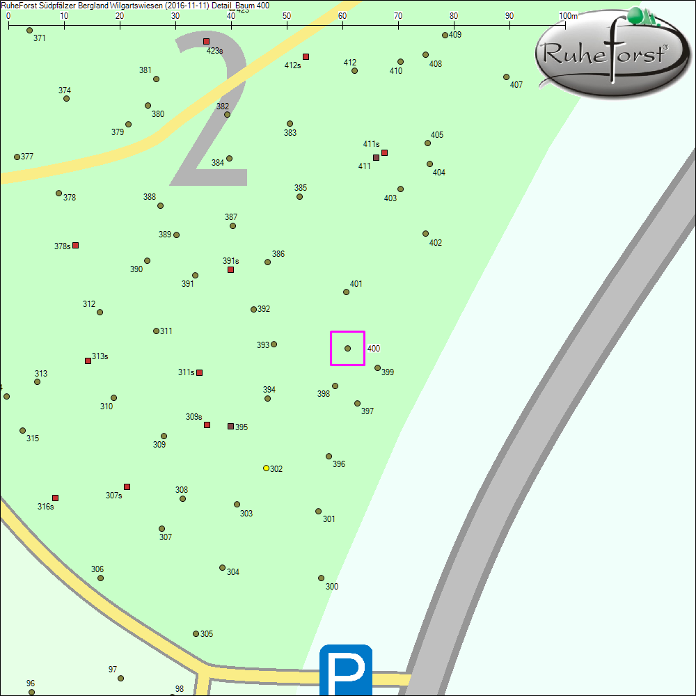 Detailkarte zu Baum 400
