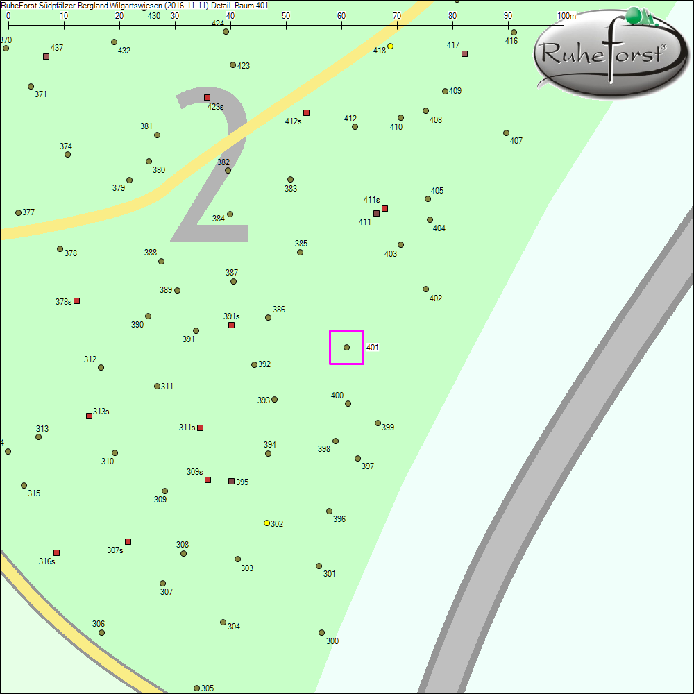Detailkarte zu Baum 401