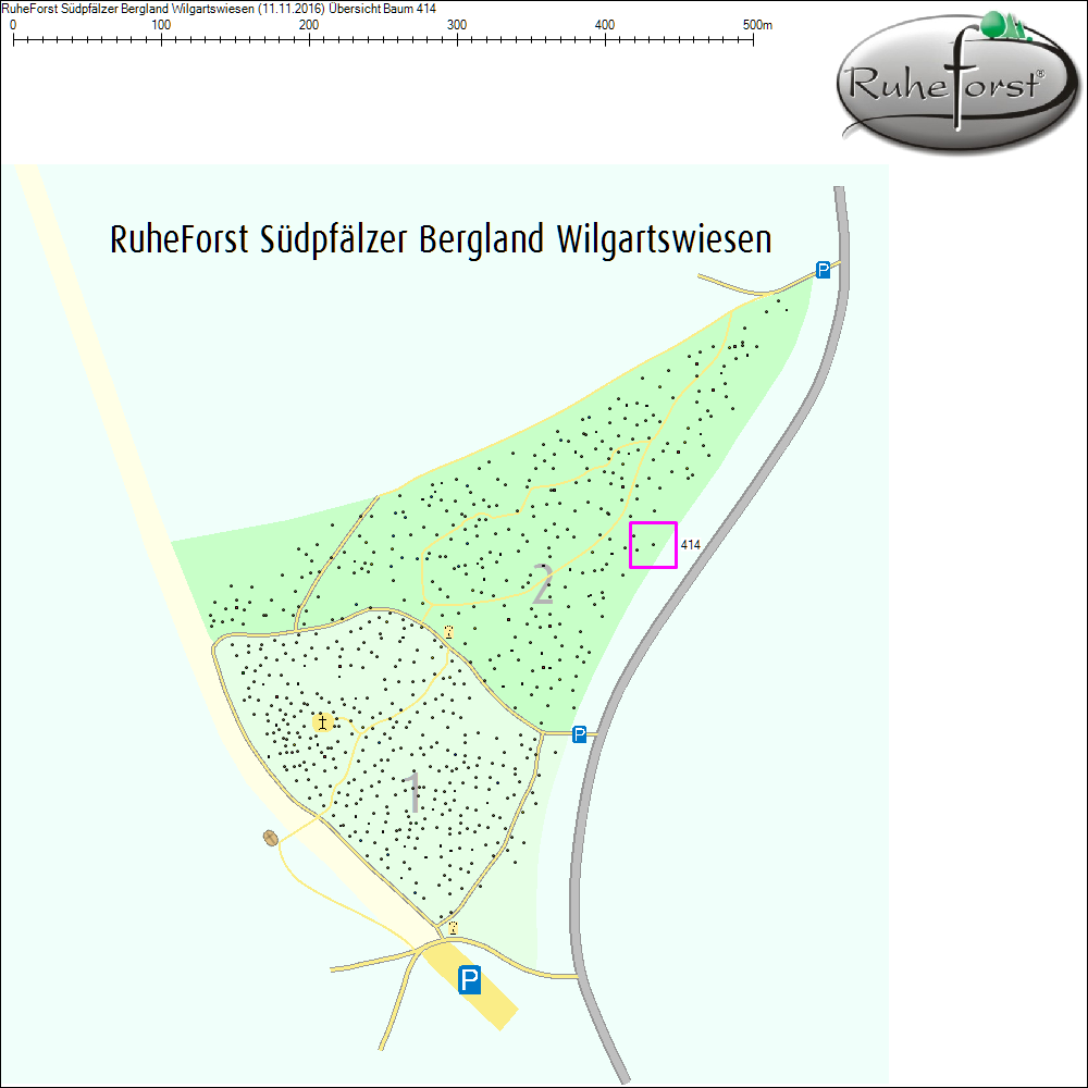 Übersichtskarte zu Baum 414