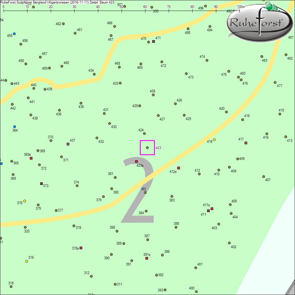 Detailkarte zu Baum 423