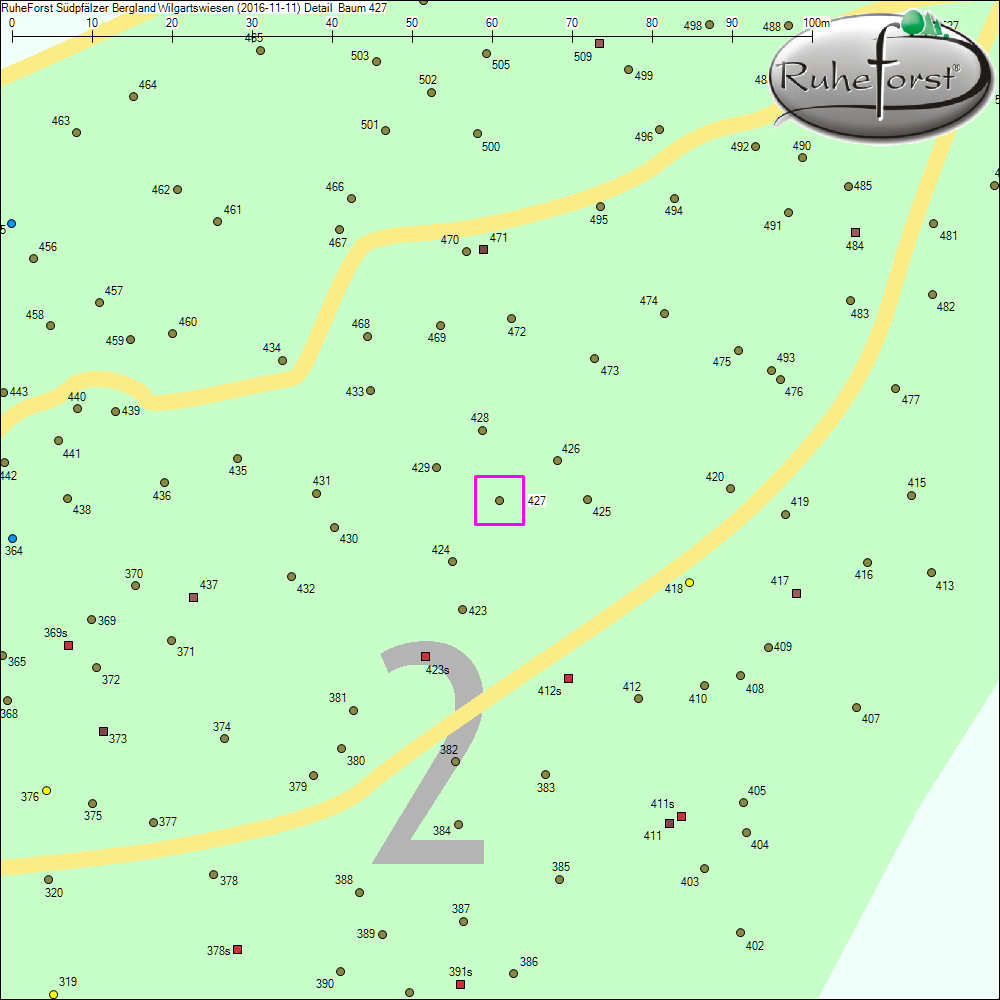 Detailkarte zu Baum 427