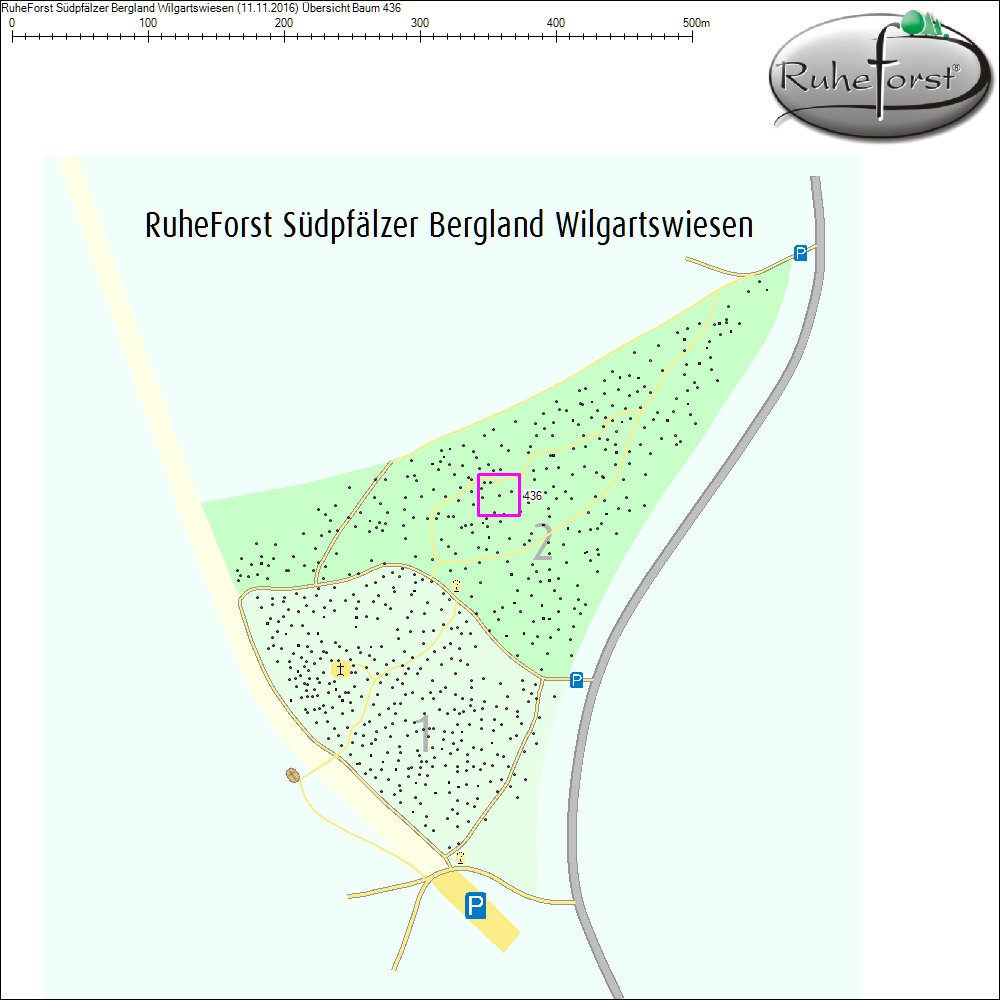 Übersichtskarte zu Baum 436