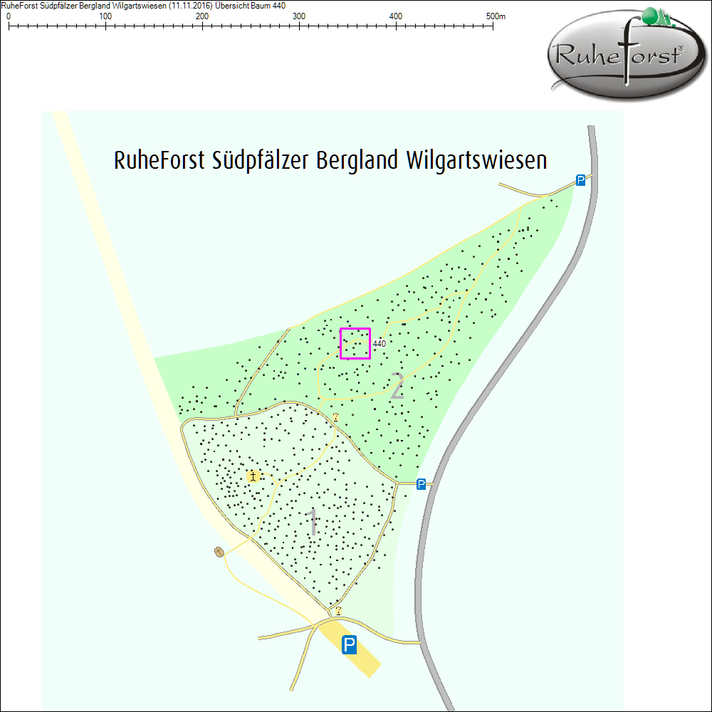 Übersichtskarte zu Baum 440