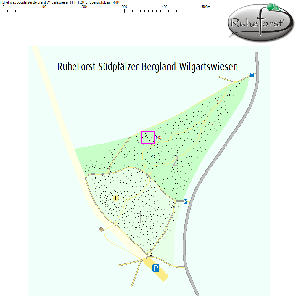 Übersichtskarte zu Baum 448