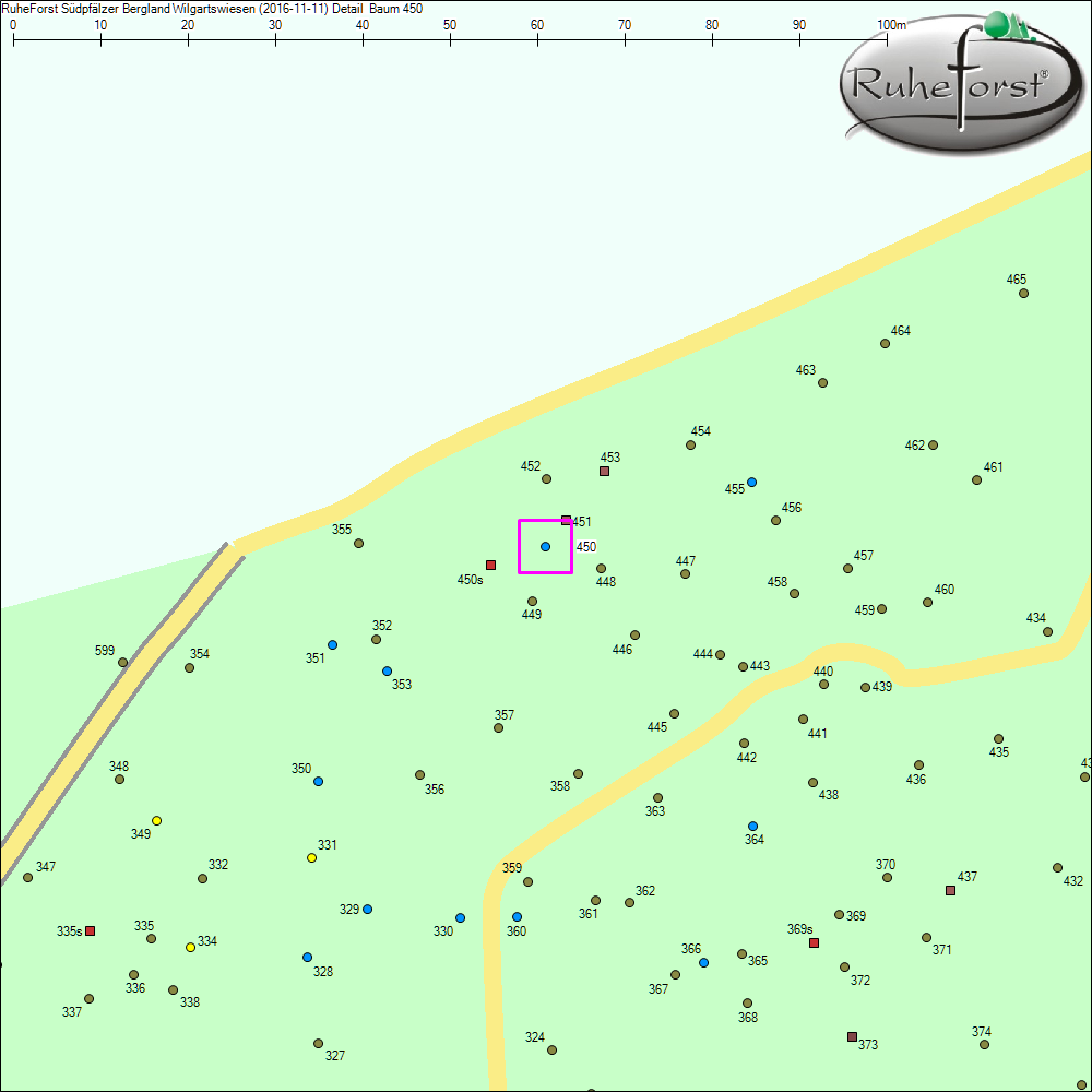 Detailkarte zu Baum 450